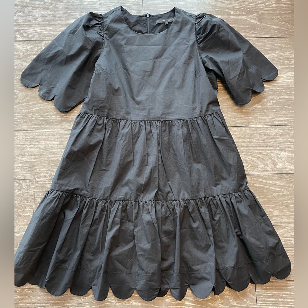 English Factory Charming Black Babydoll Dress